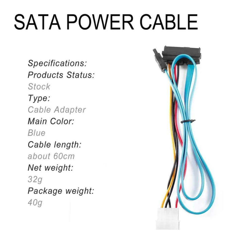 7 Pin SATA Serial ATA to SAS 29 Pin 4 Pin Cable Male Connector Adapter for 5