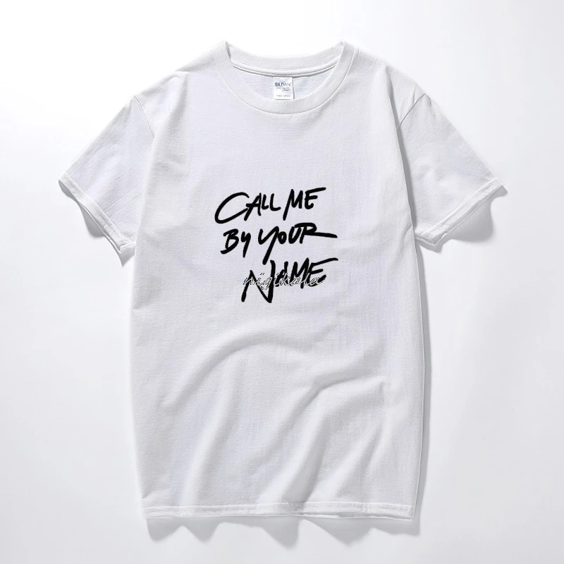 

Movie T Shirt Men Women Call Me By Your Name Letters Printed Short Sleeve T-Shirt Tshirt Summer Top Tee
