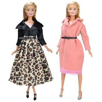 

2020 New High Quality Luxury Doll Coat Handmade Windbreaker with Belt for Barbie Doll 29cm Dolls Accessories Clothes DIY Toy