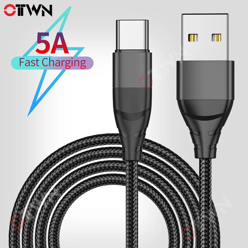 USB-кабель Ottwn 5A Type-C короткий Micro-провод для быстрой зарядки универсальный кабель