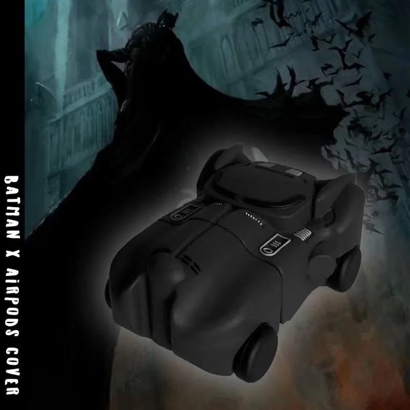 Силиконовый 3D чехол для наушников DC Batman Chariot Batmobile для Apple AirPods 1 2, беспроводной Bluetooth чехол для наушников Fundas