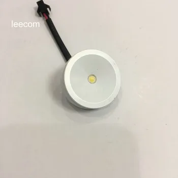 

4pcs/lot Led Mini Cabinet Downlight 1w Diameter 37mm Dc12v Silver Frame Recessed Ceiling No Flicker Spot Lights For Home