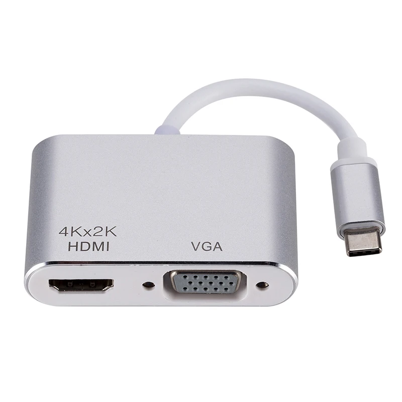 USB 3,1 type C к VGA многопортовый адаптер USB C к HDMI 4K конвертер UHD порты концентратор зарядный адаптер