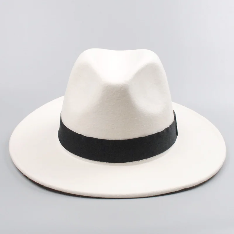 white wool fedora hat
