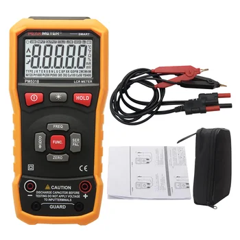 

LCD Display Measuring Tool Multifunctional Digital Multimeter Impedance Resistance Backlit Handheld Tester Data Hold Portable