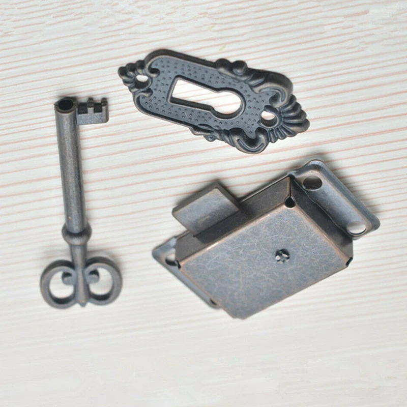 Мебель Шкаф Дверь коробка ящик замок набор Античный ключ классический ретро