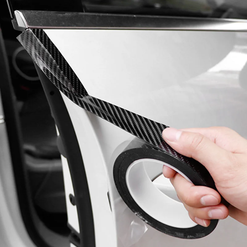 5D Автомобильная наклейка из углеродного волокна виниловая 3D наклейка s водонепроницаемая пленка автомобильный дверной ограничитель протектор аксессуары для интерьера
