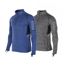 Мужская футболка для бега, компрессионная спортивная рубашка, Мужская футболка для фитнеса, кроссфита, футболка с длинным рукавом для бега, гимнастики, тренировок, быстросохнущие Топы