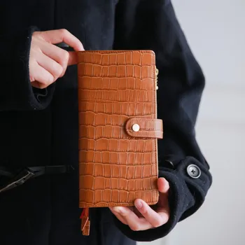 

Orange Genuine Leather Cover For Hobo Weeks Planner 2020 New