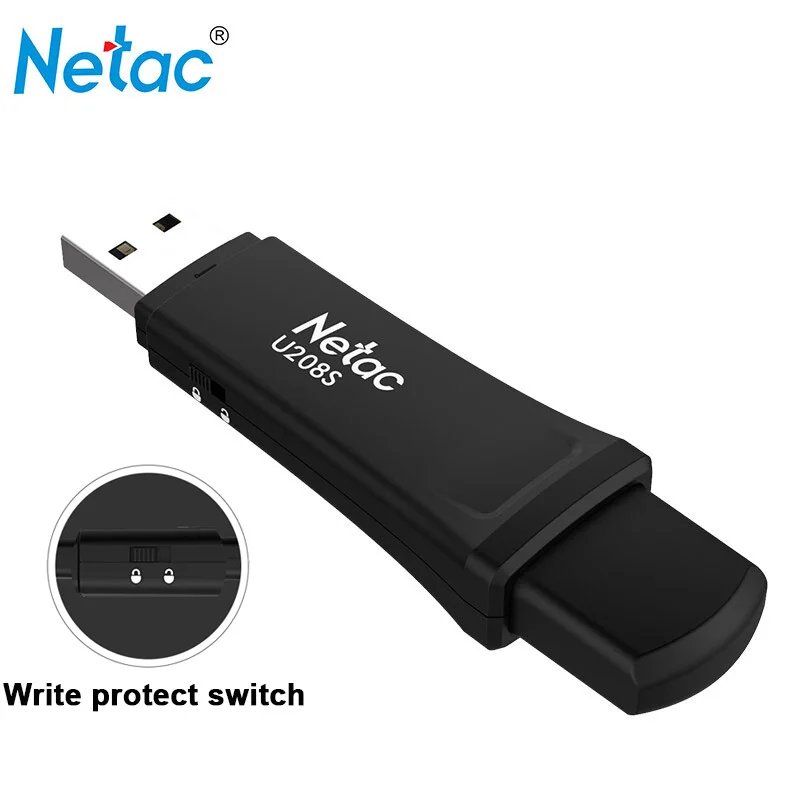 

Netac U208S USB Flash Drive 8GB 16GB 32G USB2.0 Protection Switcher Hardware Locked Thumb Drive Memory Stick Pendrive USB Stick