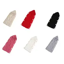 Autumn And Winter Infant Knitted Wool Sleeping Bag, Button Photography, Blanket, Stroller Sleeping Bag Washable Acrylic Fabric