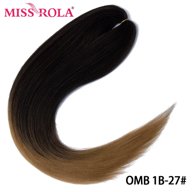 Miss Rola Synthetic 28Inch 100G NEW COLORS Hair Extension Yaki Straight Jumbo Braiding Hair Pre-Stretched Braid Kanekalon Hair 28INCH 100G