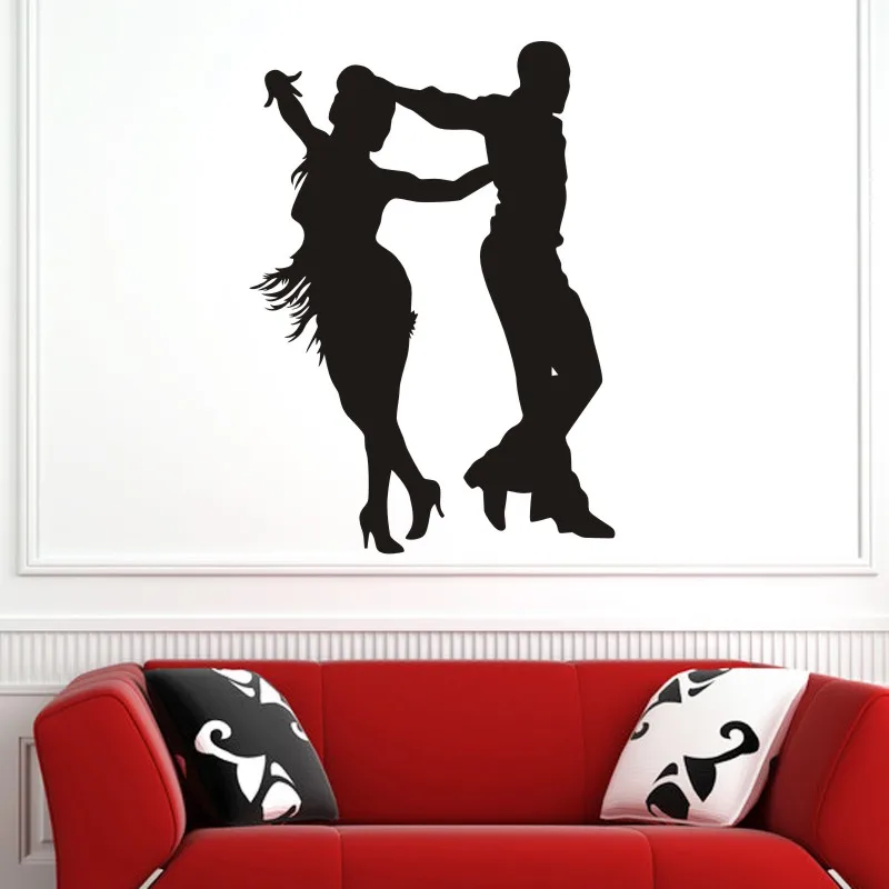 Tango Dancers Dancing Sticker Decor Kids Room Home Decoration Posters Vinyl Music Car Decal