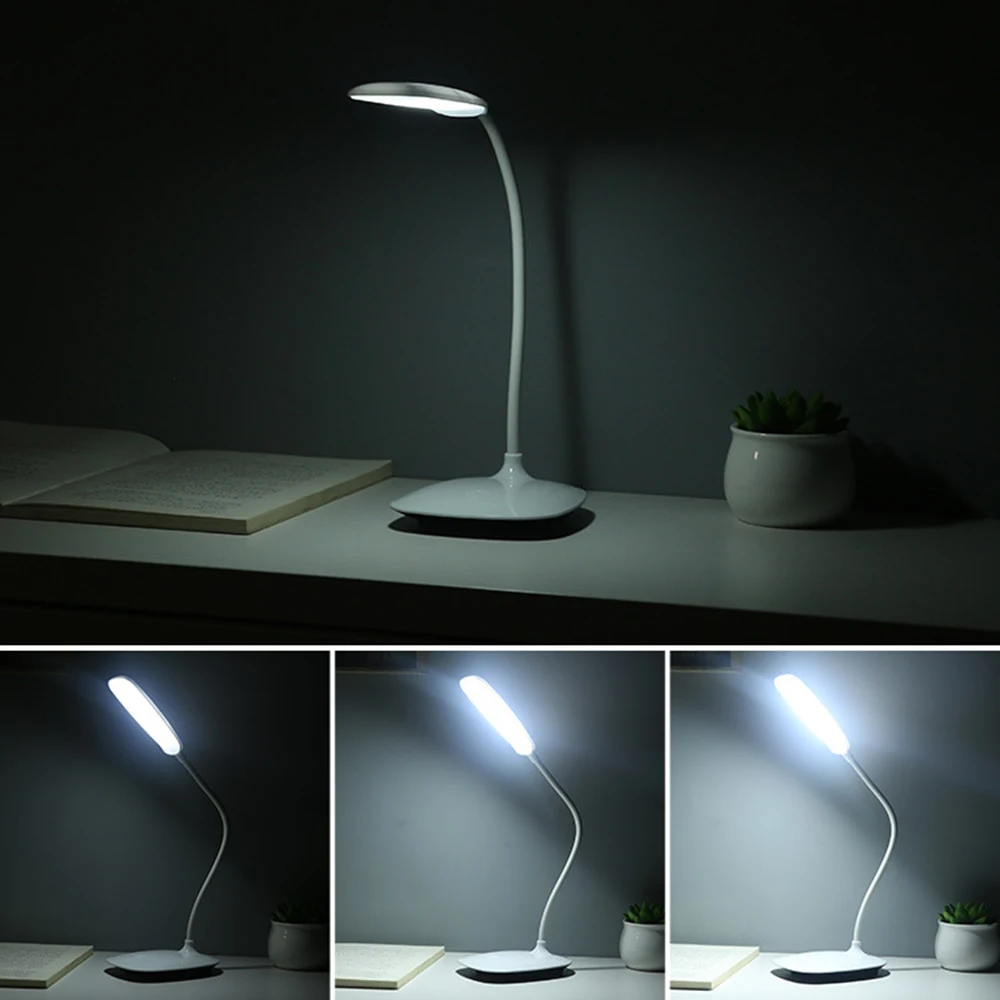 ED столы Настольная лампа 3 режима затемнения настольный свет для чтения USB аккумуляторная Ночная лампа сенсорный выключатель Flexo дампы стол