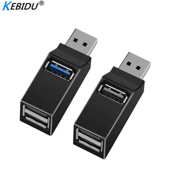 

Kebidu High Speed Hub Splitter Box F 3 Port USB Hub Mini USB 2.0 3.0 or PC Laptop U Disk Card Reader For iPhone Smart Phone