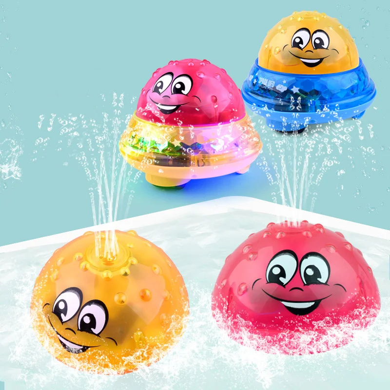 Игрушки для ванной, плавательный душ, распылитель воды, свет, поворот с бассейном, детские игрушки для детей, Электрический индукционный Спринклер