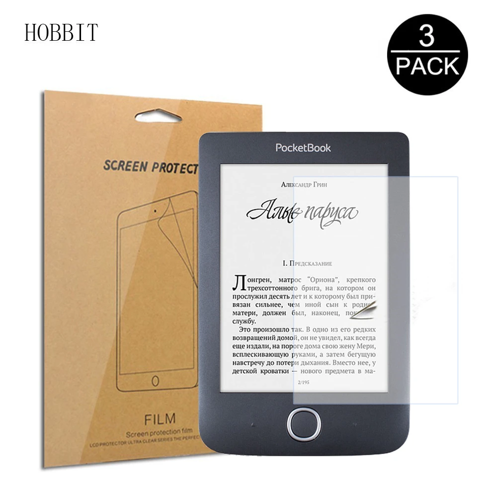 

3Pack Transparent PET Screen Protector For Pocketbook 624 626 627 631 632 6" Tablet Scratch Proof Explosion-proof Screen Guard