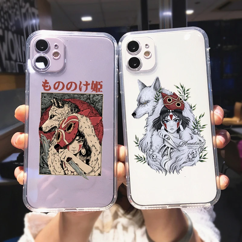 Japanese Anime Princess Mononoke Phone Case Cover For Iphone 13 12 11pro Max Xs Max 8 7 6 6s Plus X Se Xr Soft Silicone Shell Phone Case Covers Aliexpress