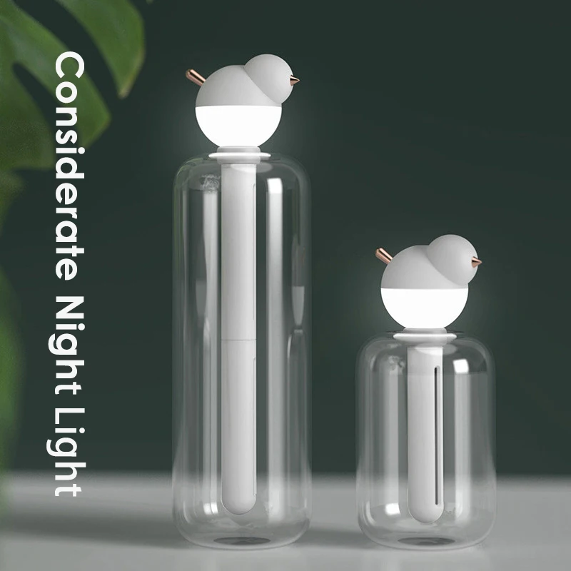 Mini Bird Air Humidifier USB Ultrasonic Aromatherapy Diffuser For Home Car LED Light Air Refresher Mist Maker Humidifer