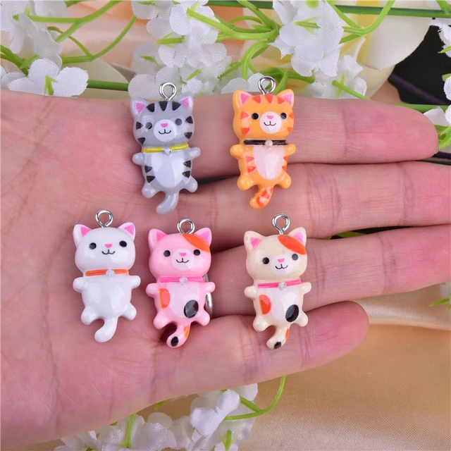 Kawaii Cat charms pendants for jewelry making bracelets necklace