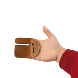 Archery Equipment Leather Protective Gear Mediterranean Finger Guard Non-three Finger Guard Genuine Leather Protective Gear Bow