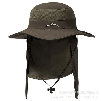 

All Protection Dust Protection Cap Solid Color Face Covering College Style Big Brim New Style Sun-resistant Solid Casual