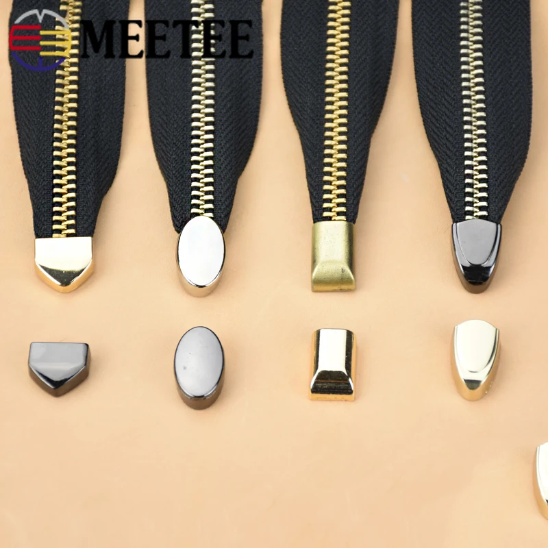 

50pcs Metal Zipper Pull Tail Lock Clip Buckles Zipper Cord Stop Plug Head Screw DIY Bags Leather Hardware Accessories Crafts