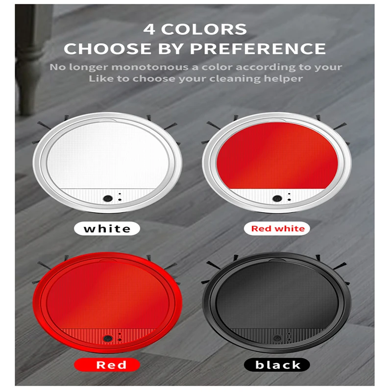 Automatischer Roboterstaubsauger Kabelloser Kehrstaubsauger Trocken-Nass-Reinigungs-Lade-Smart-Staubsauger für Zuhause_voghion.com