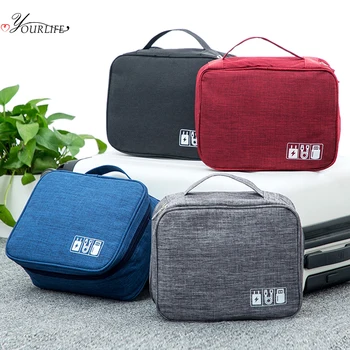 

OYOURLIFE Portable Travel Cable Organizer Bag Data Line USB Power Bank Earphone Waterproof Storage Bag Digital Luggage Organizer