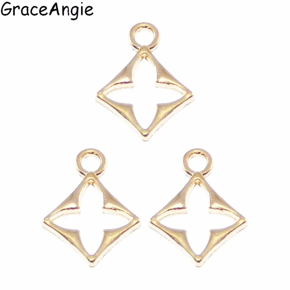 GraceAngie 40 шт полые крест Форма цинковый сплав золотой цвет Шарм Мода ручной работы серьги для ожерелья для ножного браслета чокер фурнитура
