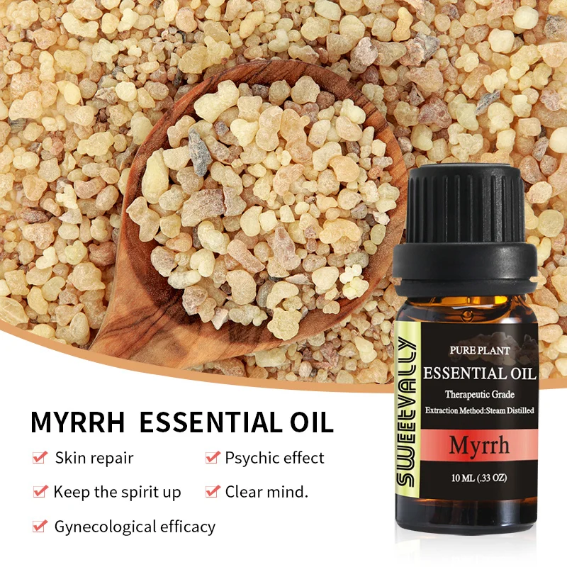 

10ml Myrrh Essential Oils Natural Pure Essential Oil Relieve Stress Enhancing the brain vitality Plant Fragrance oil