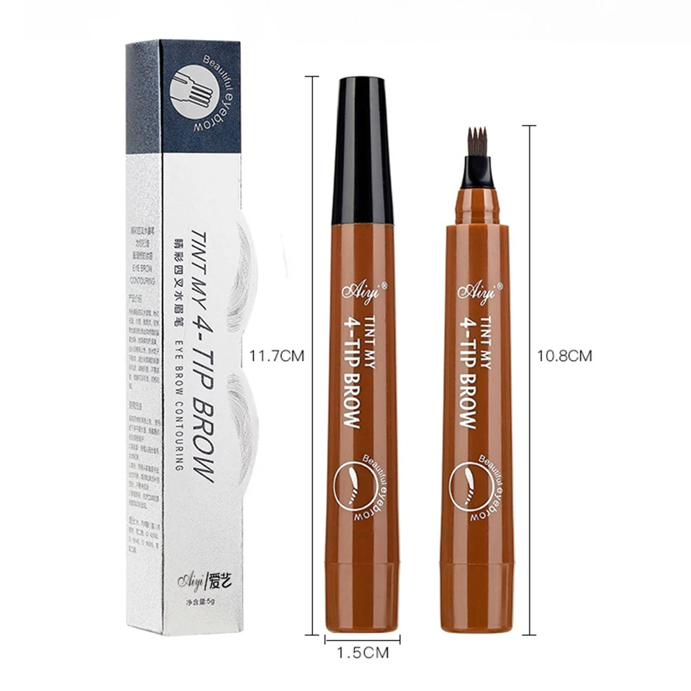 Microblading карандаш для бровей водонепроницаемый вилка кончик бровей Карандаш для татуировки длительный Профессиональный тонкий эскиз жидкий карандаш для бровей