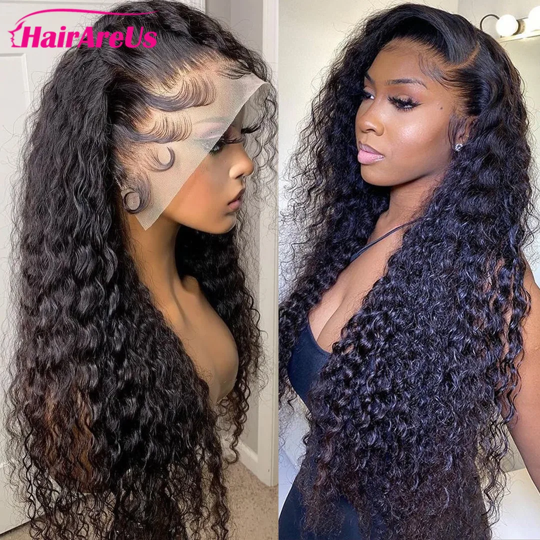 Парик фронтальный с глубокой волной 30 дюймов влажные и волнистые глубокие