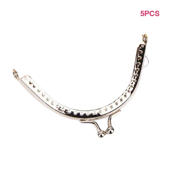 

5pcs Craft Lock Making For Wallet Metal Handle Sewing Plating Purse Frame Bags Durable Cluth DIY Handbag Accessories Kiss Clasp