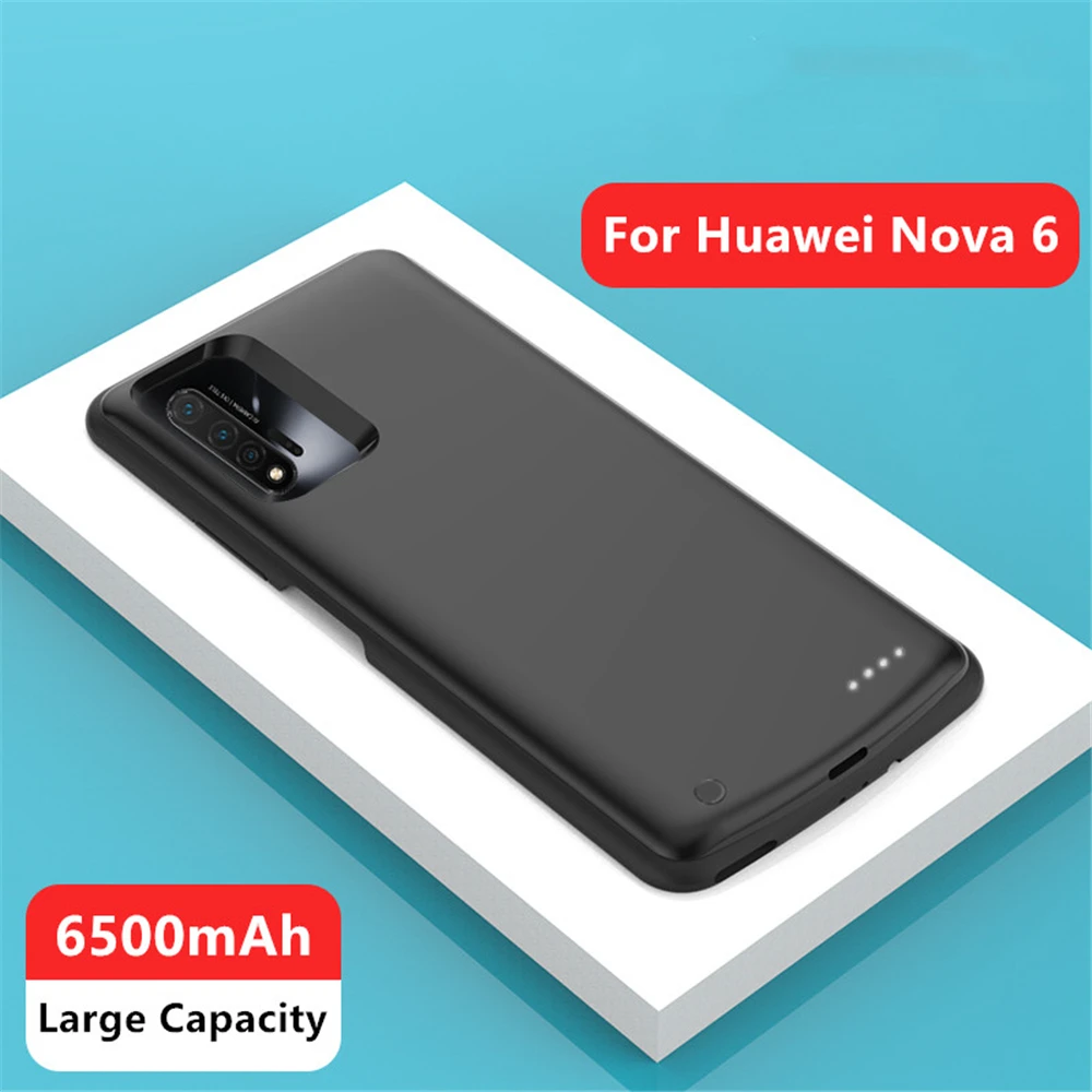 6500 мА/ч чехол для зарядного устройства для huawei Nova 6 Чехол для резервного аккумулятора чехол для зарядного устройства для huawei Nova 6 Чехол для зарядки s