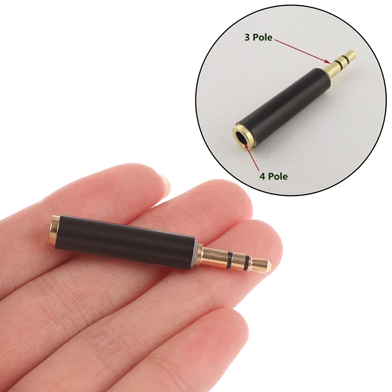 Stereo 3 Pole 3.5mm Male to 4 Pole 3 Ring Female Audio Adapter Converter Connectors afbeelding