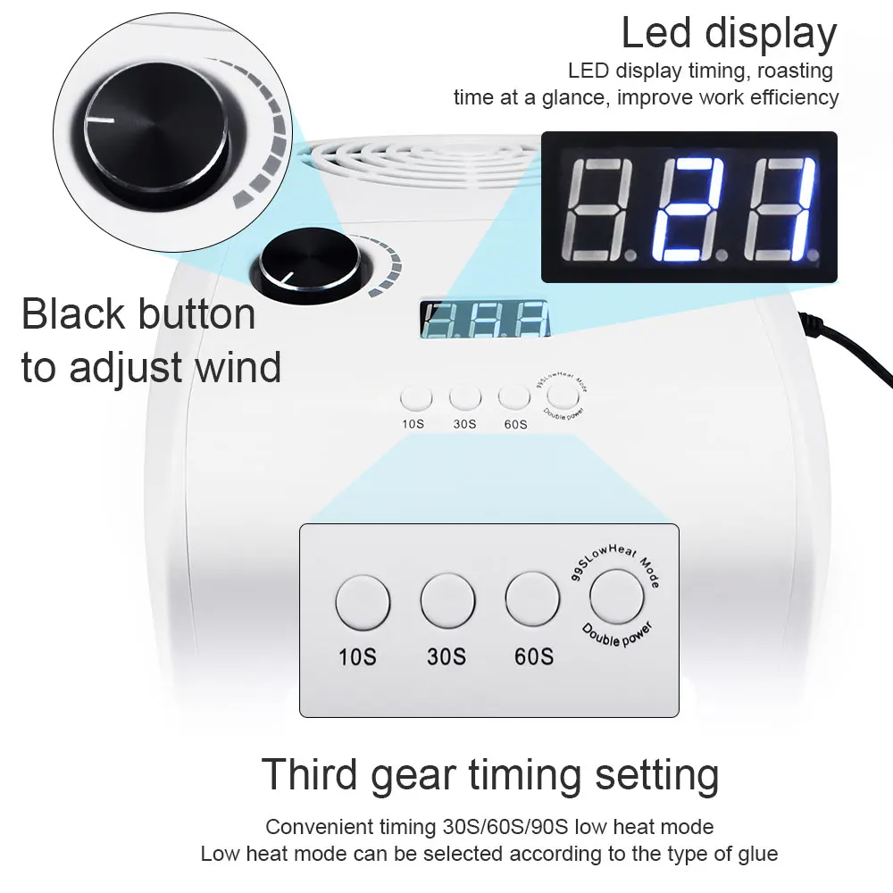 Preise 80W 2 in 1 Nagel Staub Absaugung Collector   UV Nagel lampe Trockner Mit Einstellbarer Geschwindigkeit Fan motion Sensing 3 Timing modus Nail art Werkzeug