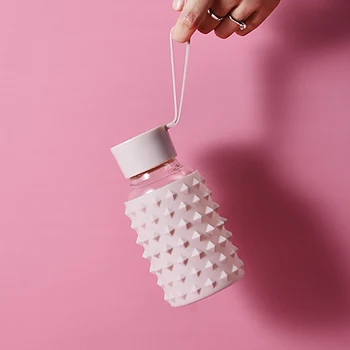 

Creative Glass Bottle Portable 320ml Cute Tea Water Bottles Quality Travel Drinkware Coffee Mug Mini Milk Cup Travel Hydro Flask