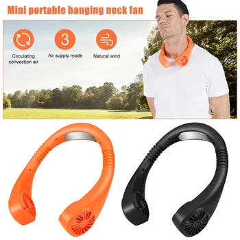 

Hanging Neck Cooling Fan USB Rechargeable 3-speed Adjustable Mini Portable Fan HY99
