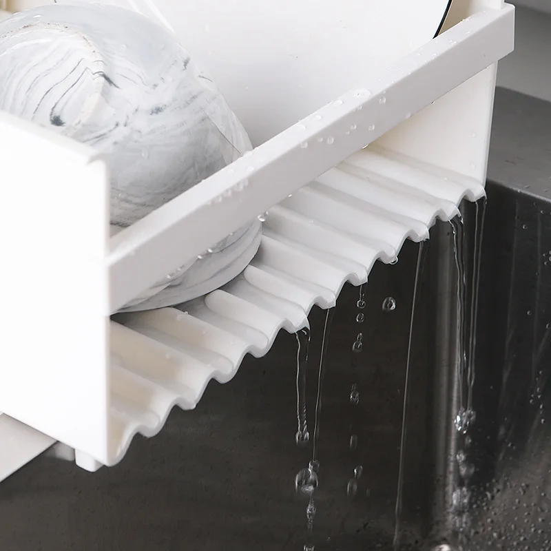 Useful Dish Rack Kitchen Storage Holder Drainer Bowl Tableware Plate Portable Drying Rack Home Shelf Dinnerware Organizer