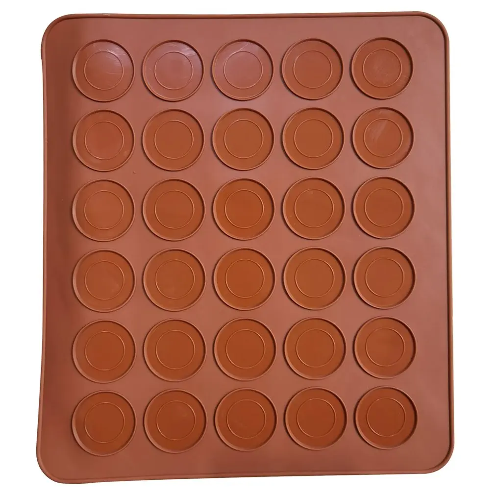30 Hole Macaron Silicone Pad Baking Mat Round Shape Baking Pad DIY Cake