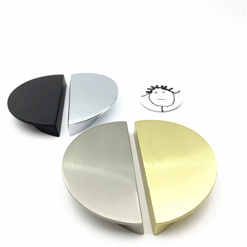 Lch Semicircular Solid Zinc Alloy Brushed Gold Black Color Handle