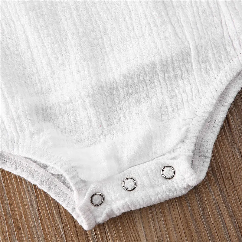 0-24M Newborn Baby Clothes Long Sleeve Baby Girls Rompers Solid White Black One Piece Jumpsuits For Newborns Baby Boys Rompers