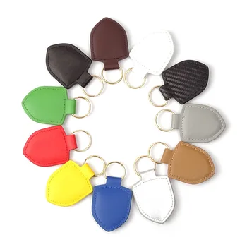 

12 colors Metal Colored Crest Leather Keyring Keychain Key Fob For Germany car brand IKRI204