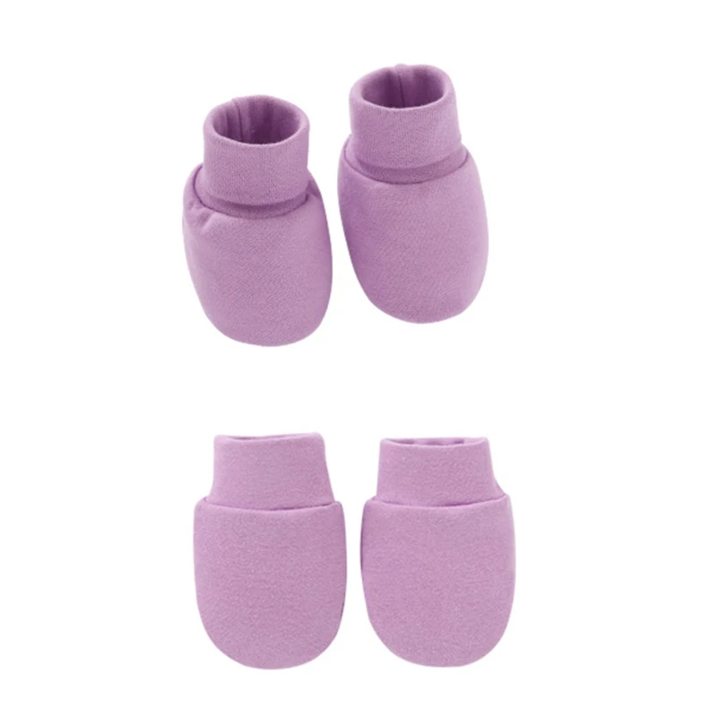 2 زوج الطفل الوليد لينة القطن الوجه حماية قفازات ا...