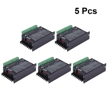 

5pcs TB6600 Upgraded Version 4A 40V DC 42/57/86 Stepper Motor Driver Controller 32 Segments Micro-step (Black)