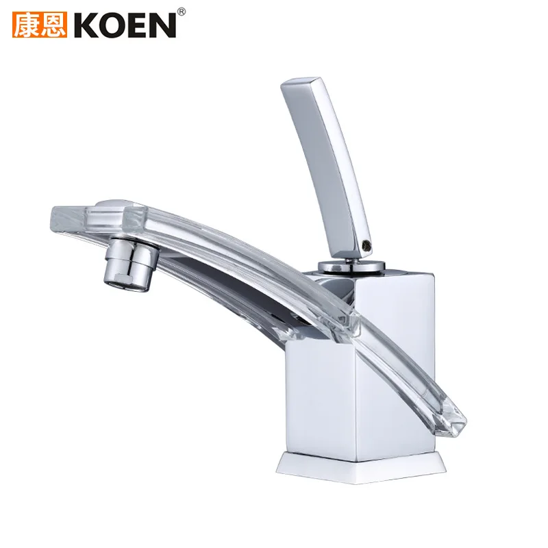 

Square Basin Faucet Copper Bathroom Basin Hot And Cold Faucet Drop-in Sink Tap