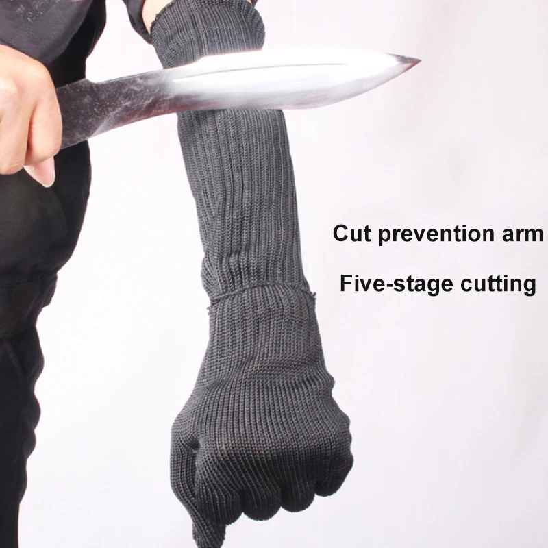 1 шт. Защитная огранка термостойкие рукава Защита руки Защитная повязка на руку перчатки анти порез, уровень 5 рабочие защитные перчатки - Цвет: Containing Gloves