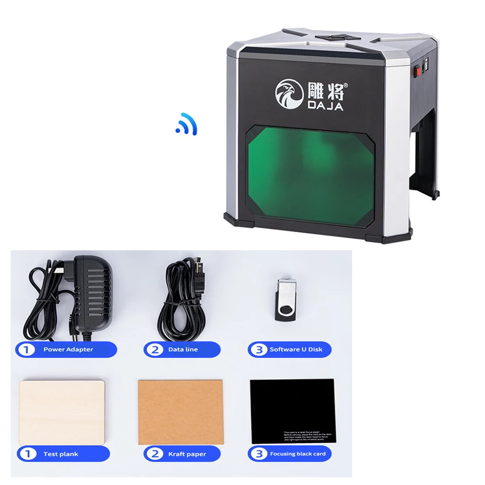 

3000mw K6 Mini Laser Engraving Machine Engraver DIY Logo Mark Printer Cutter 8cm Support Language Chinese / English / Japanese