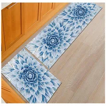 2 шт. современный Анти-скольжения Цветочный Кухня Холл половик ванны прикроватные Чай стол коврик татами Windows портянка